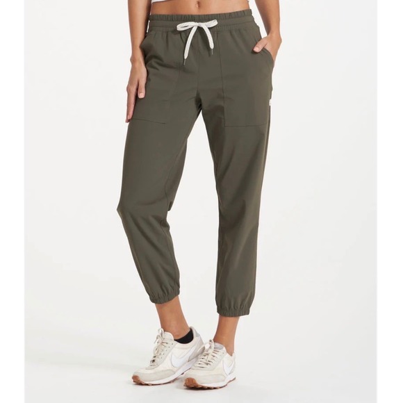 Vuori Pants - Vuori Women S Miles Jogger Pant Ankle Taper Green Outdoor Casual VW481